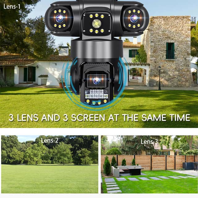 hybrid 12mp (4+4+4) 4k triple lenses triple screens 4g v380pro solar camera hybrid 12mp (4+4+4) 4k triple lenses triple screens 4g v380pro solar camera