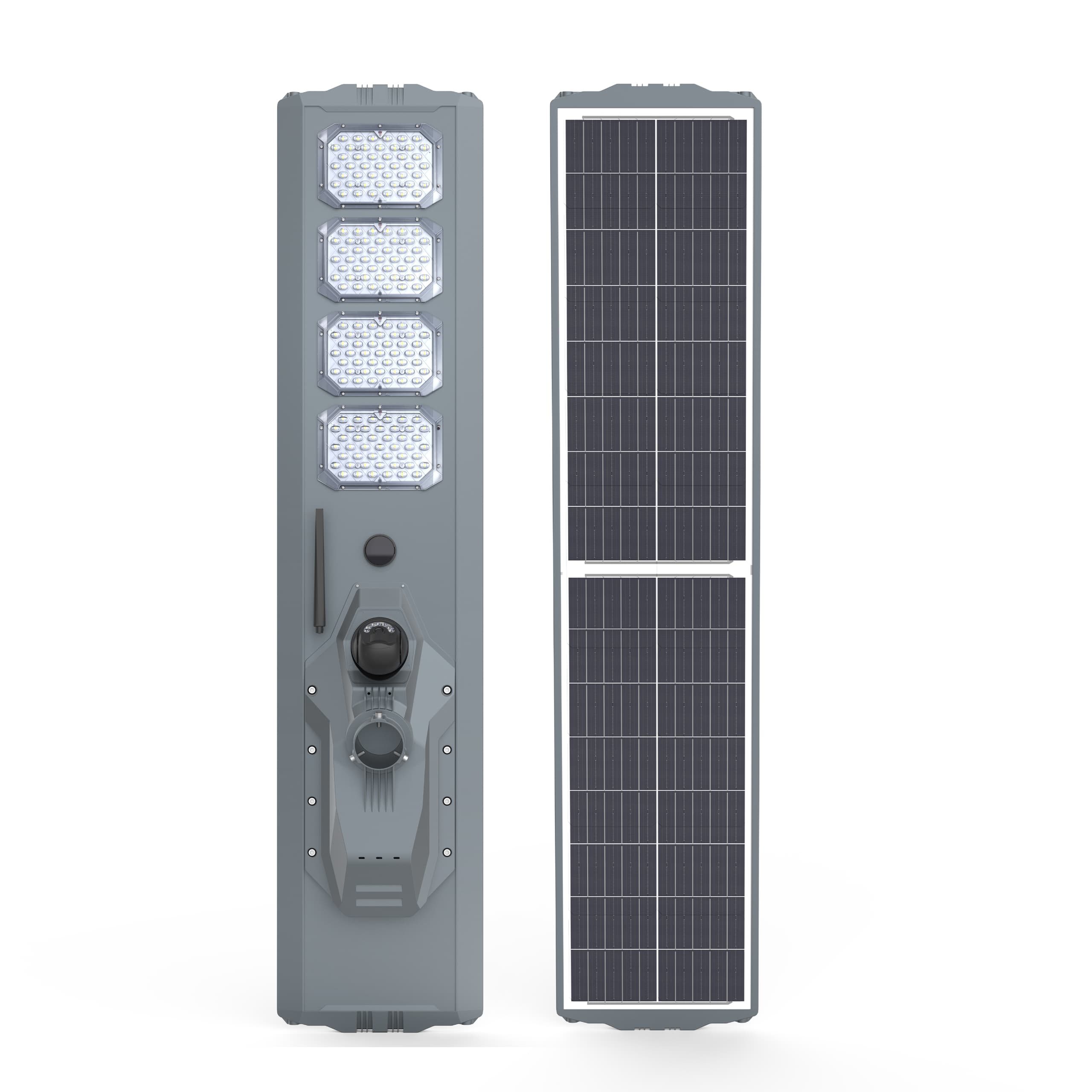 400w solar powered street light (project module) + inbuilt hybrid 4g solar ptz camera