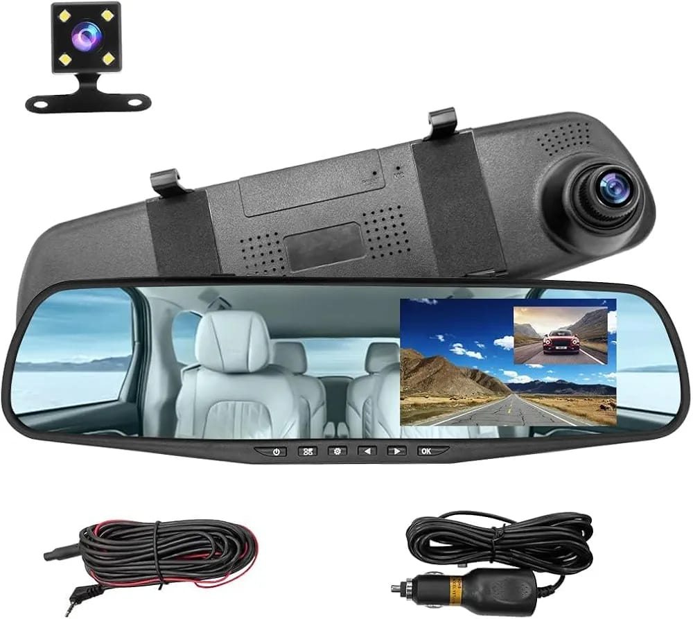 disguised mirror dash dual camera recording front and rear cam disguised mirror dash dual camera recording front and rear cam