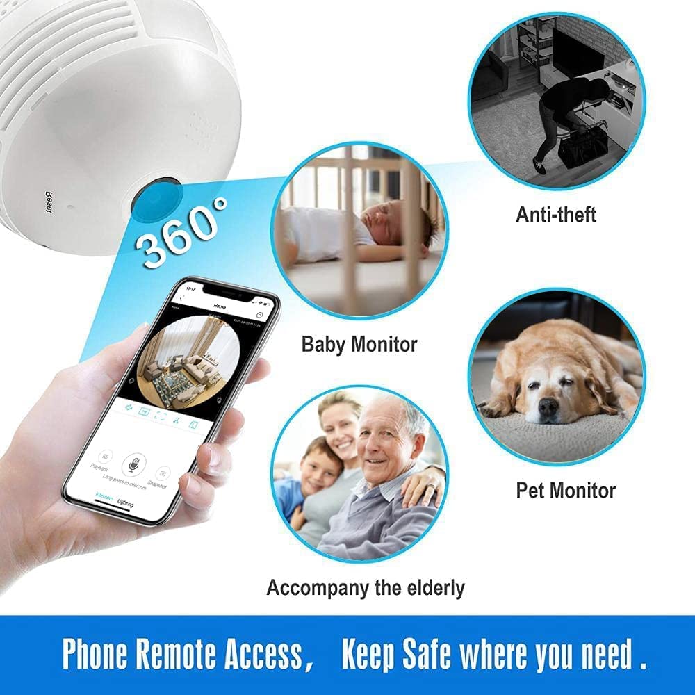 V380pro BULB Wi-Fi Ultra HD 1080P CCTV Smart Security IP Camera v380pro bulb wi fi ultra hd 1080p cctv smart security ip camera