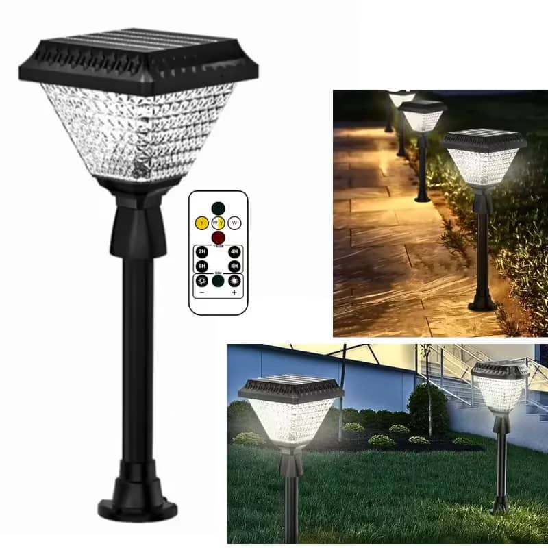 Solar RGB Pillar Light - Color Changing Outdoor Garden Lamp auto draft